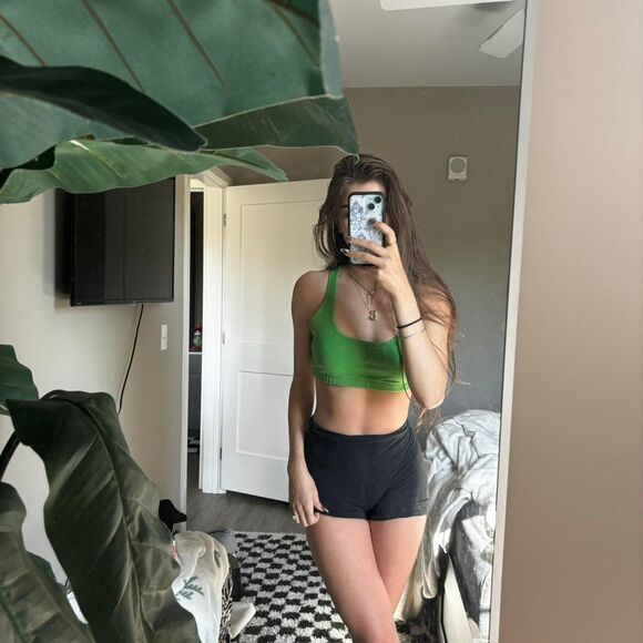 Tna Women's Green and Black Bra - Picture 1 of 5